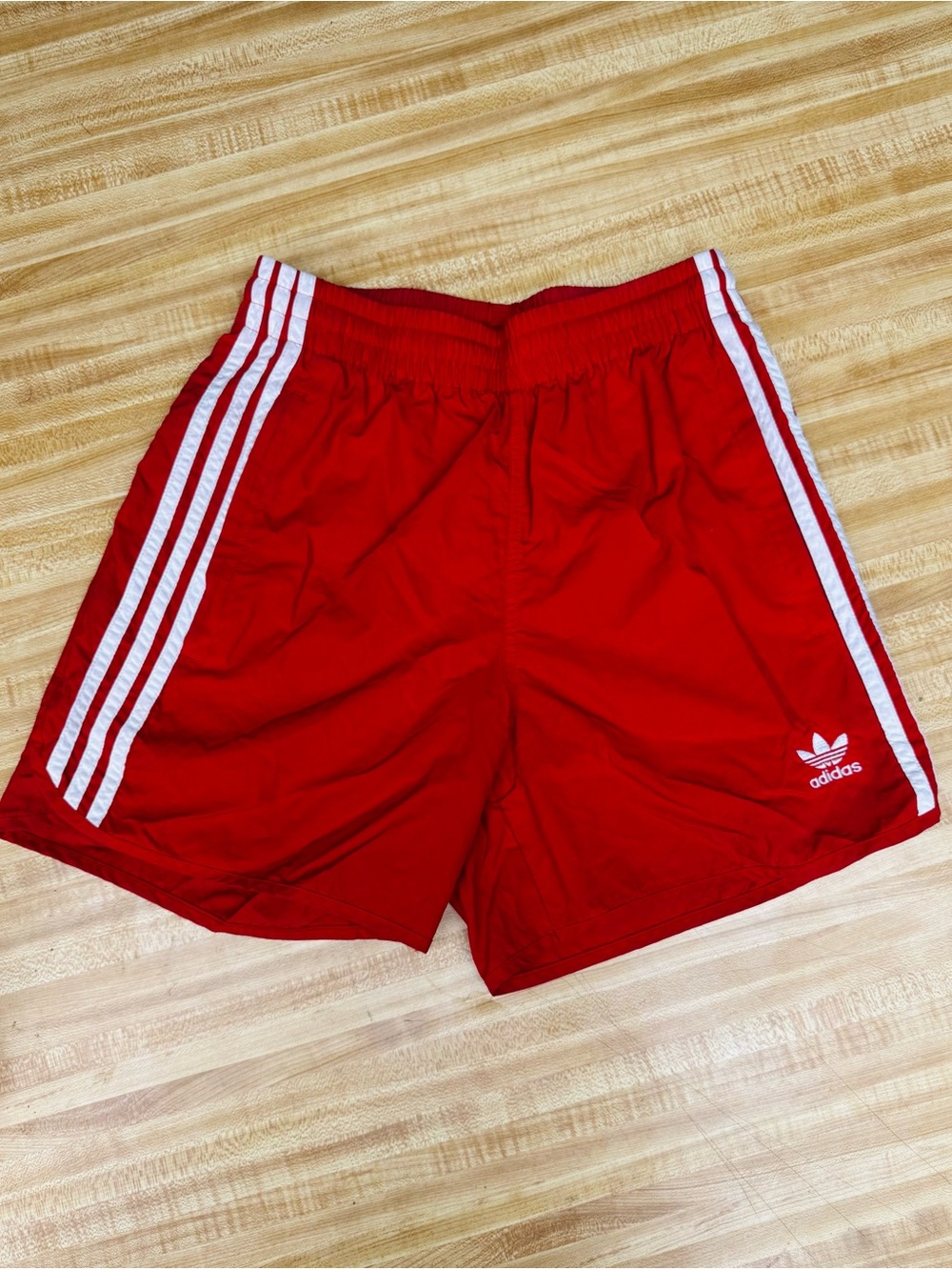 ADIDAS mid length red Shorts - 90s style